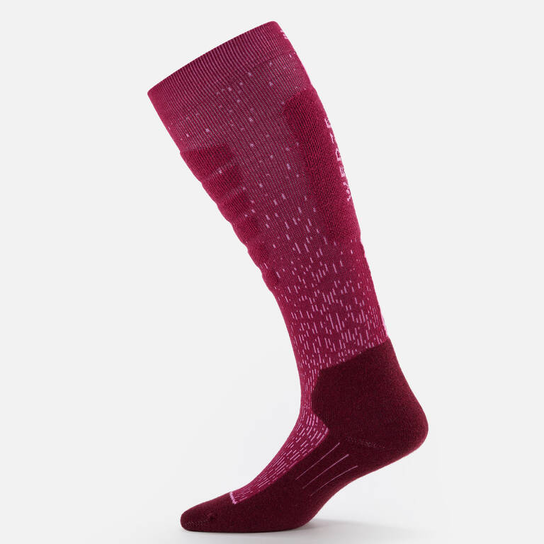 Ski Socks 100 JQT 23 - Burgundy