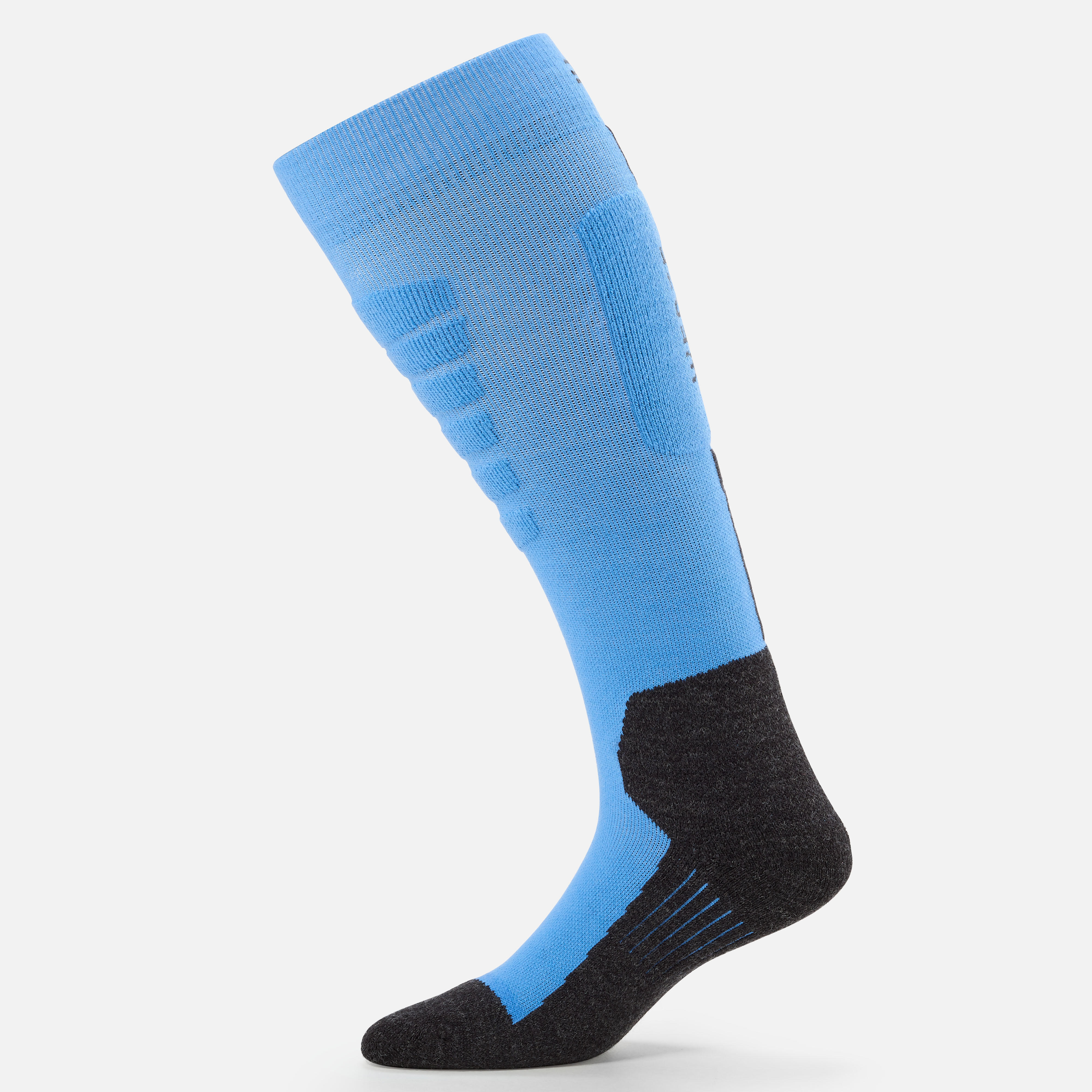 Adult ski and snowboard socks - 100 - Blue / Grey