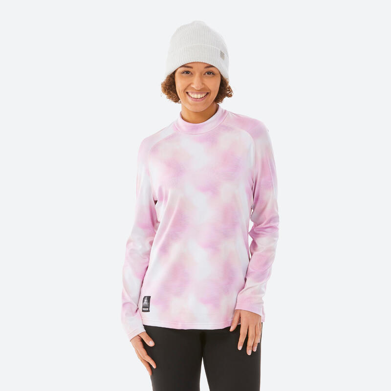 Monbessi sous Vetement Thermique Femme Manches Longues Haut Thermique Femme  Encolure DéGagéE Tee Shirt Thermique - Convient pour Automne et Hiver (S,  Rose) : : Mode