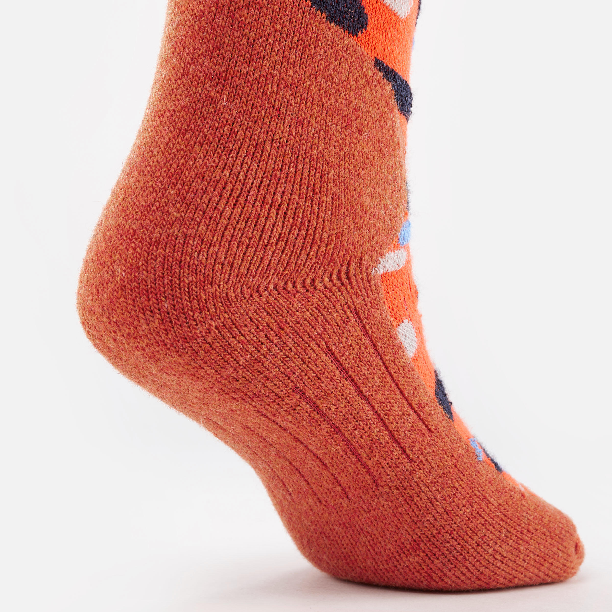 Kids’ Ski Socks - 100 Orange - WEDZE