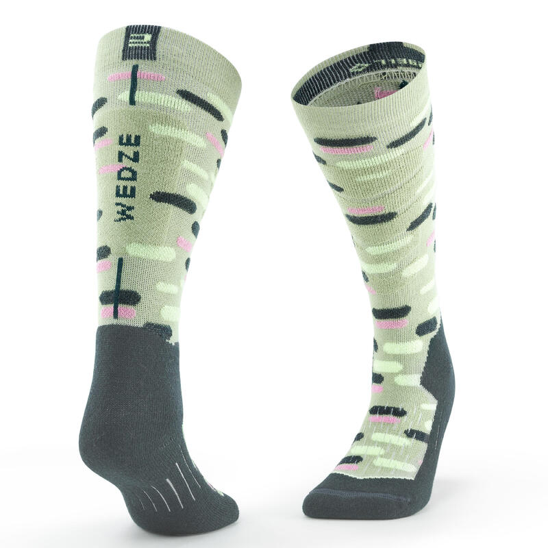 CHAUSSETTES DE SKI ET SNOWBOARD ENFANT 100 - MOTIFS WEDZE