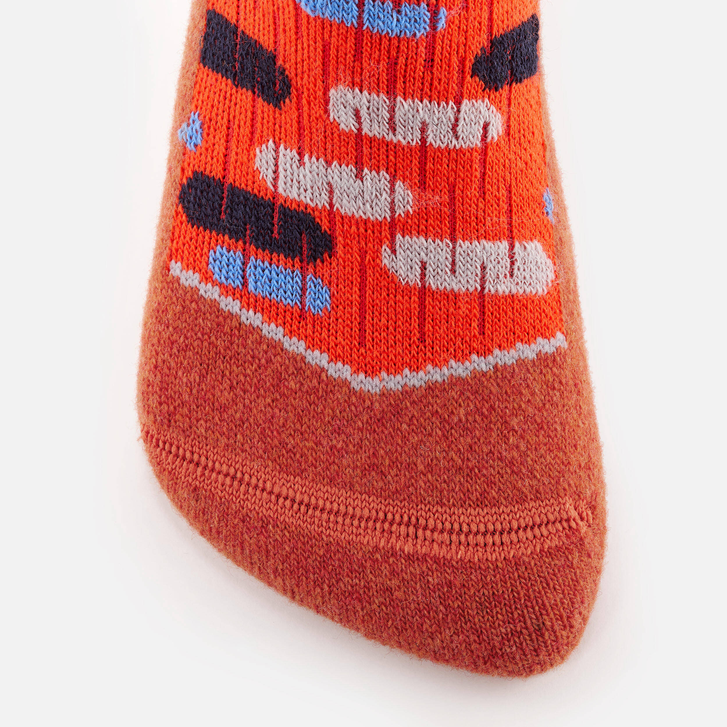 CHILDREN'S SKI AND SNOWBOARD SOCKS 500 - ORANGE PATTERNED -  4