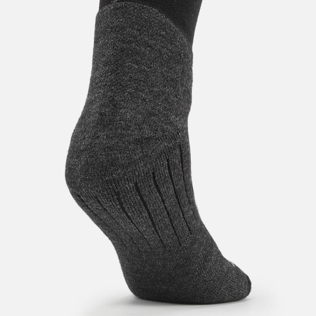 Adult ski and snowboard socks, 100 black and grey 