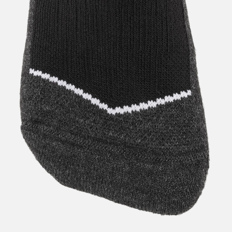 Adult ski and snowboard socks, 100 black and grey 