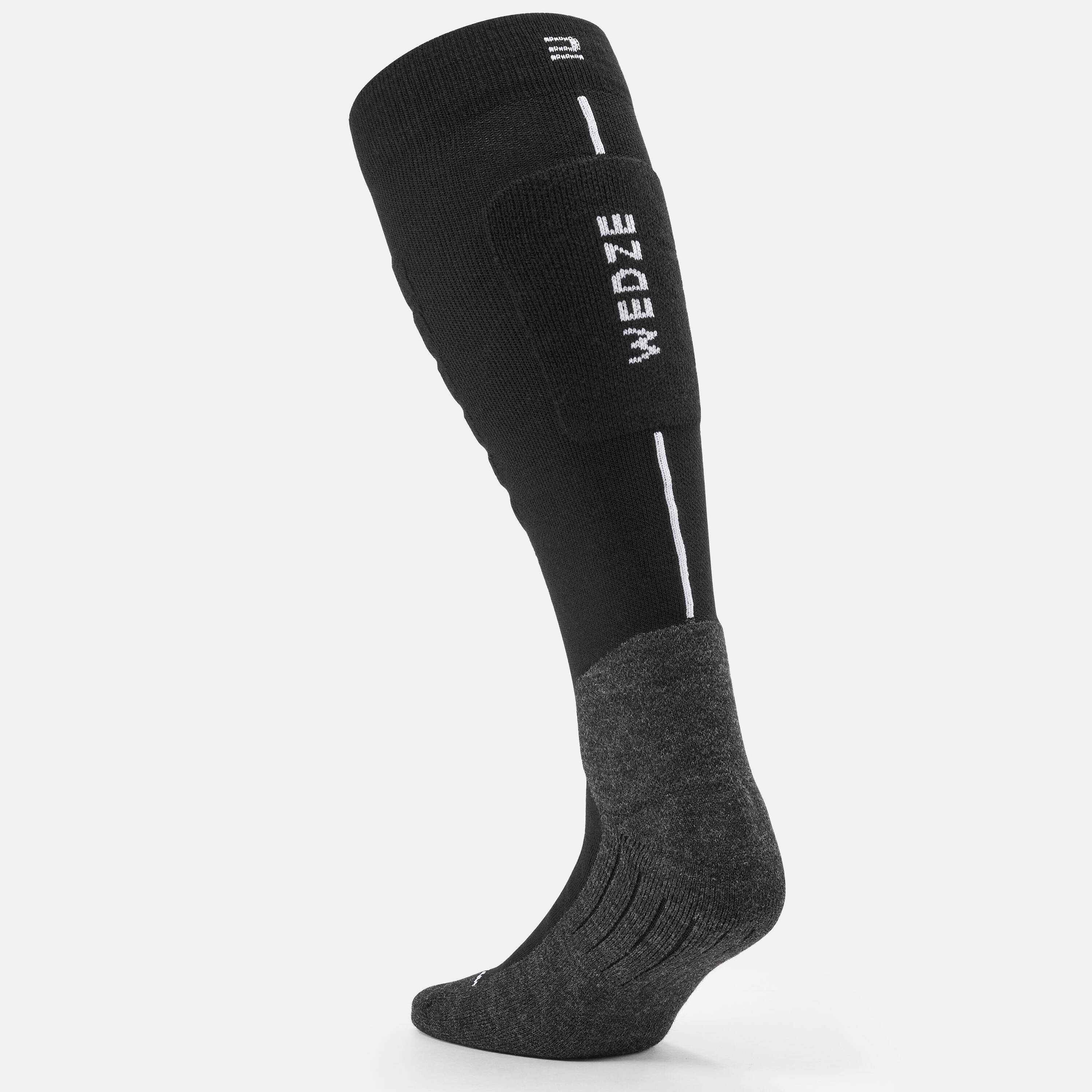 Adult Ski and Snowboard Socks 100 Plus - Black and Grey -  3