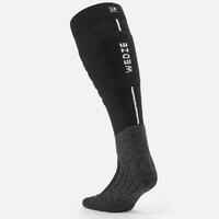 Adult ski and snowboard socks, 100 black and grey 