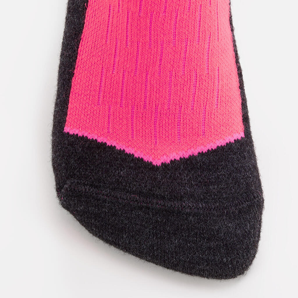 Adult Ski and Snowboard Socks 100 Plus - Black and Grey