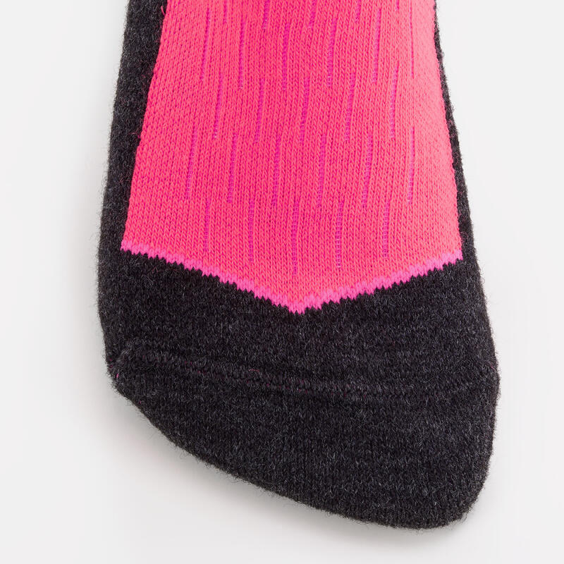 Yetişkin Kayak/Snowboard Çorabı - Siyah/Neon Pembe - Siyah - 100
