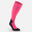 Chaussettes de ski et snowboard adulte, 100 - noir, rose fluo et noir