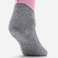 KIDS’ SKI AND SNOWBOARD SOCKS 100 - PINK