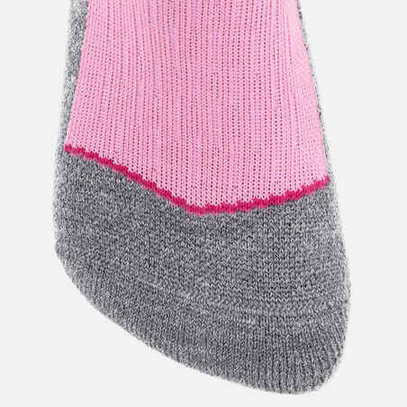 KIDS’ SKI AND SNOWBOARD SOCKS 100 - PINK