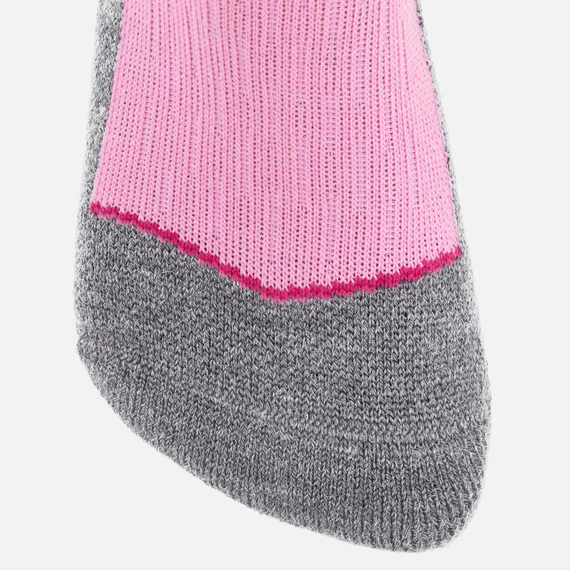 CHAUSSETTES DE SKI ET SNOWBOARD ENFANT 100 - ROSE