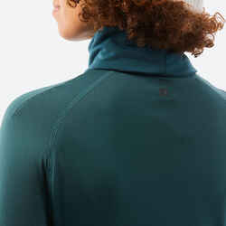 Γυναικεία μπλούζα ζιβάγκο σκι 520 - πράσινο