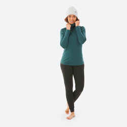 Γυναικεία μπλούζα ζιβάγκο σκι 520 - πράσινο