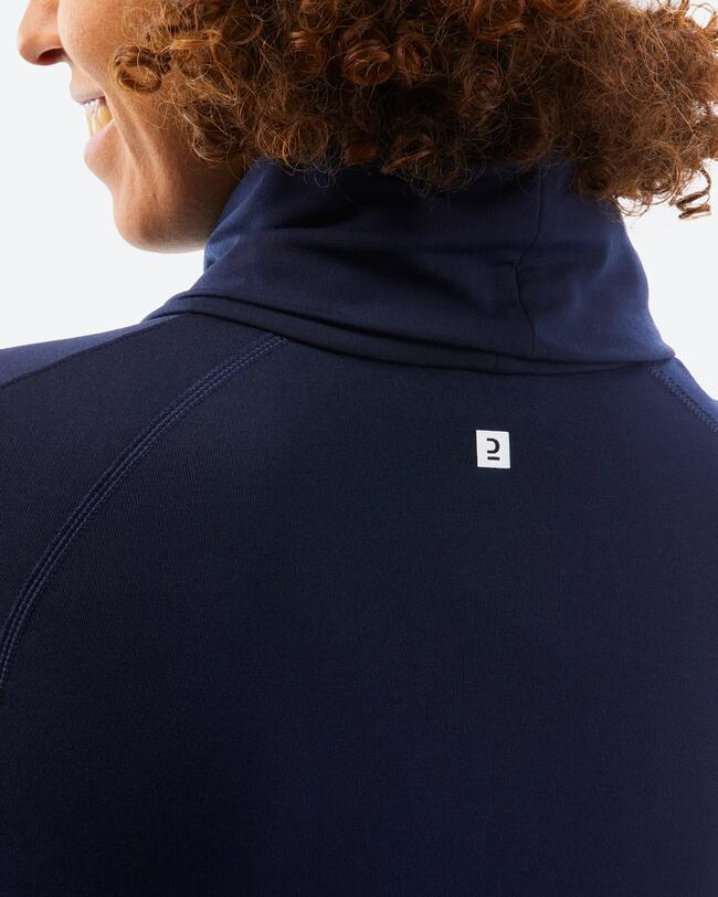 Maglia termica sci donna 520 ROLLNECK blu