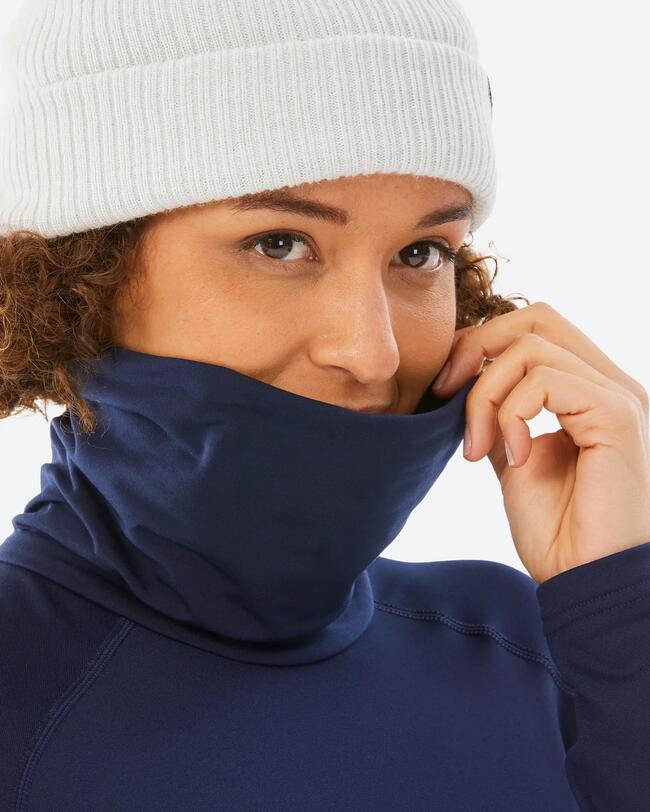 Maglia termica sci donna 520 ROLLNECK blu