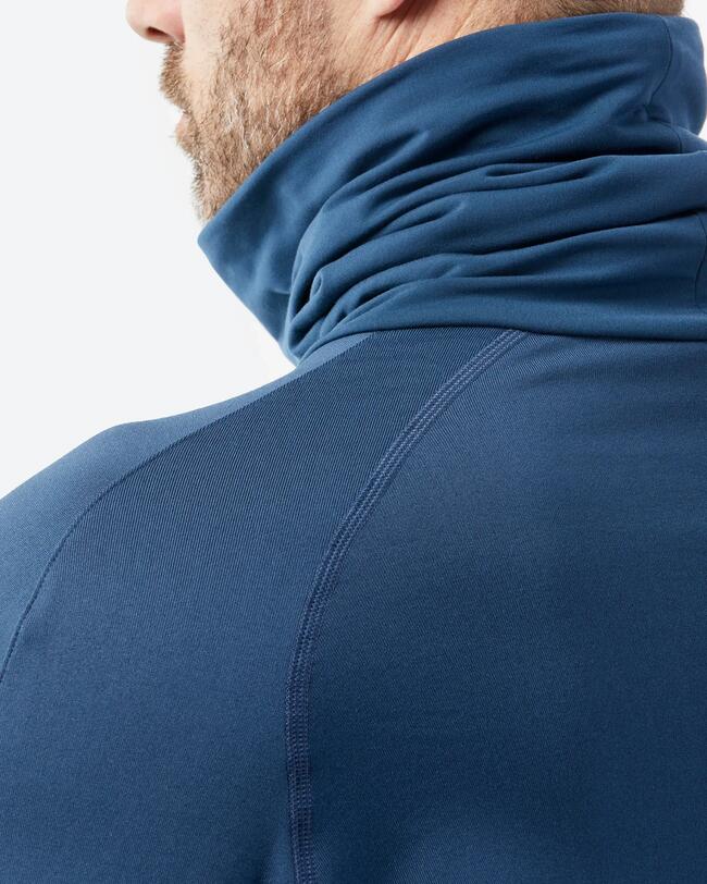 Camiseta interior de esquí 520 para hombre con cuello alto - Azul oscuro