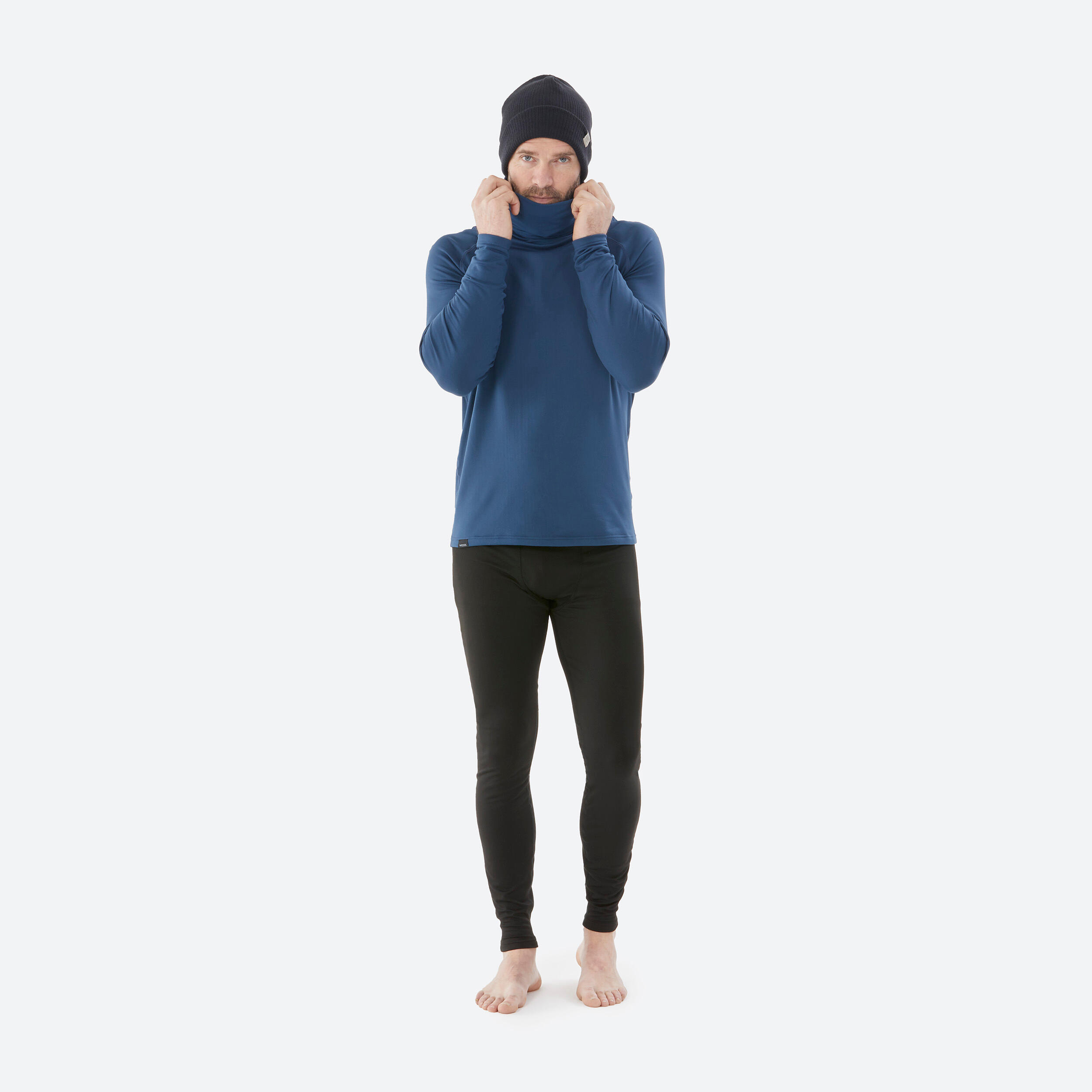 Men's BL 520 skiing base layer with high turtleneck - Dark blue  4/5