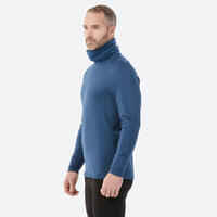 Men's Warm, Breathable Turtleneck Ski Base Layer BL 500 - Dark Blue