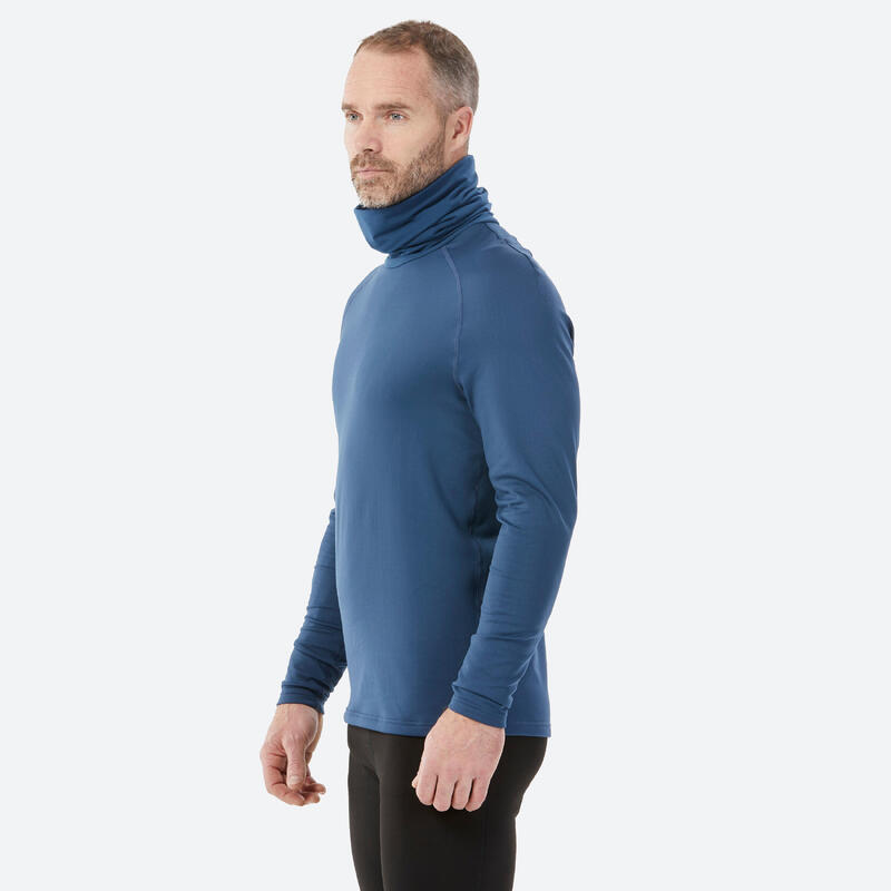 Maglia termica collo alto sci uomo 520 ROLLNECK blu