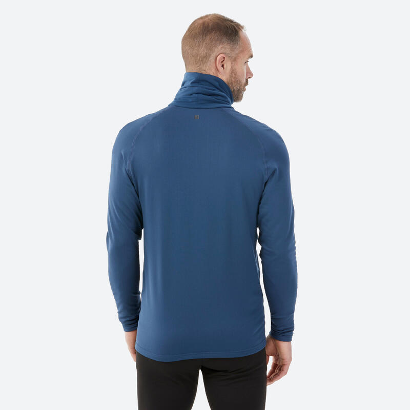 Skiunterwäsche Funktionsshirt Herren Rollkragen warm atmungsaktiv - 500 blau