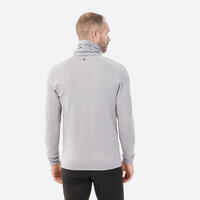 Men's Warm, Breathable Turtleneck Ski Base Layer 500 - Light Grey