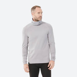 Men's Ski Base Layer Rollneck Top BL 520 - Light Grey