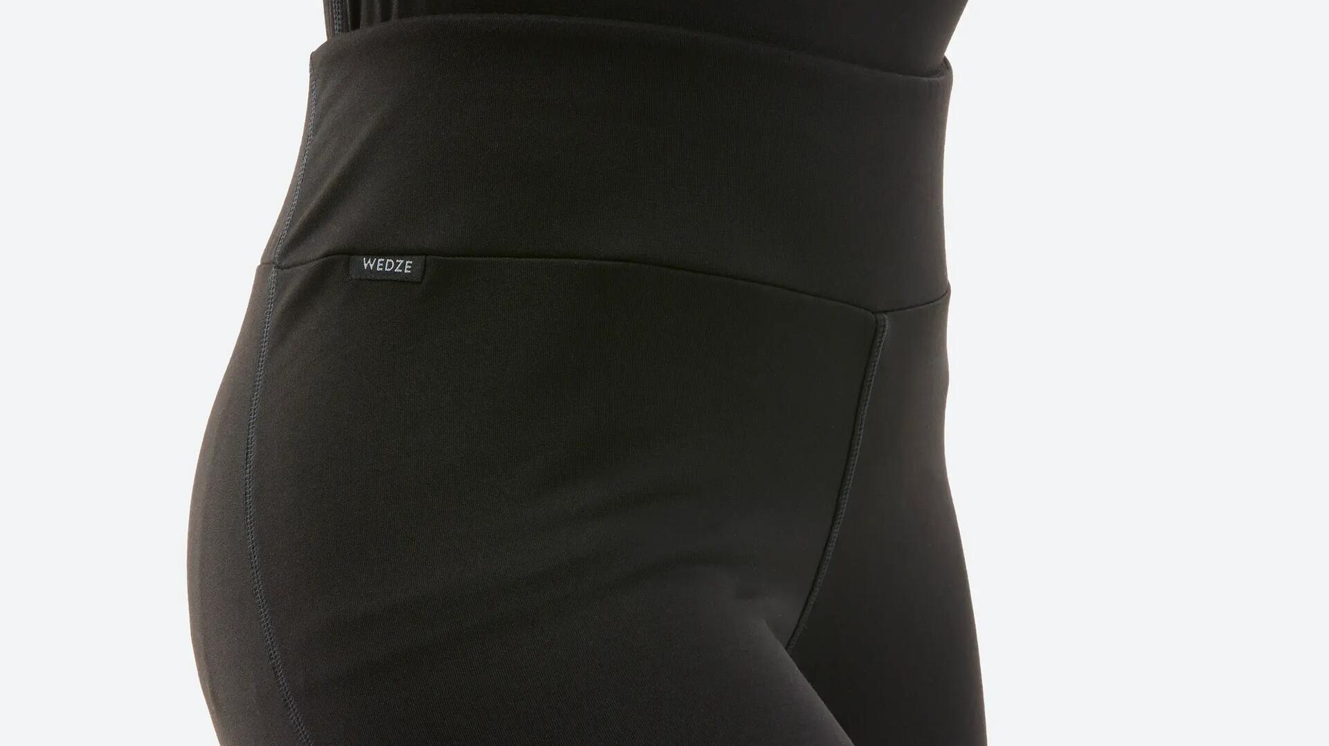 Women's Thermal Ski Tights BL 500 - Black