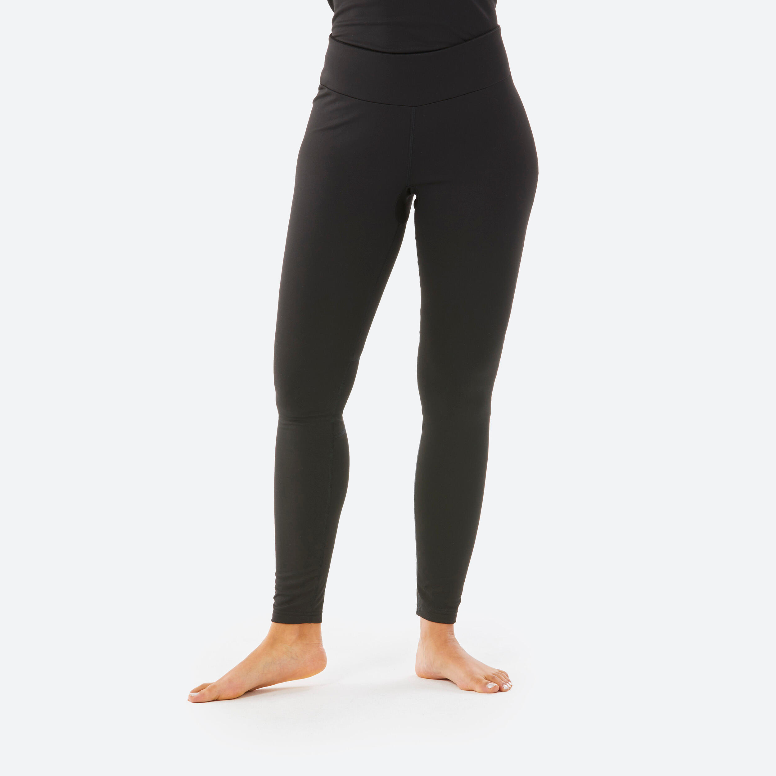 Women's Ski Thermal Wear Bottom 500 Black