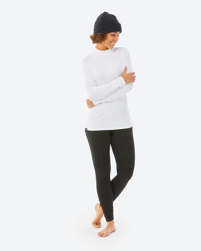 WOMEN’S SKI BASE LAYER TOP BL 500 - WHITE