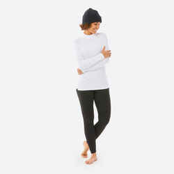 Women’s ski base layer top bl 500 - White