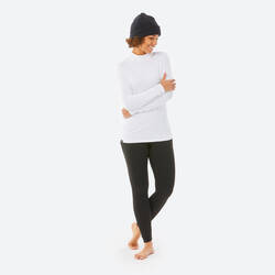 WOMEN’S SKI BASE LAYER TOP BL 500 - WHITE 