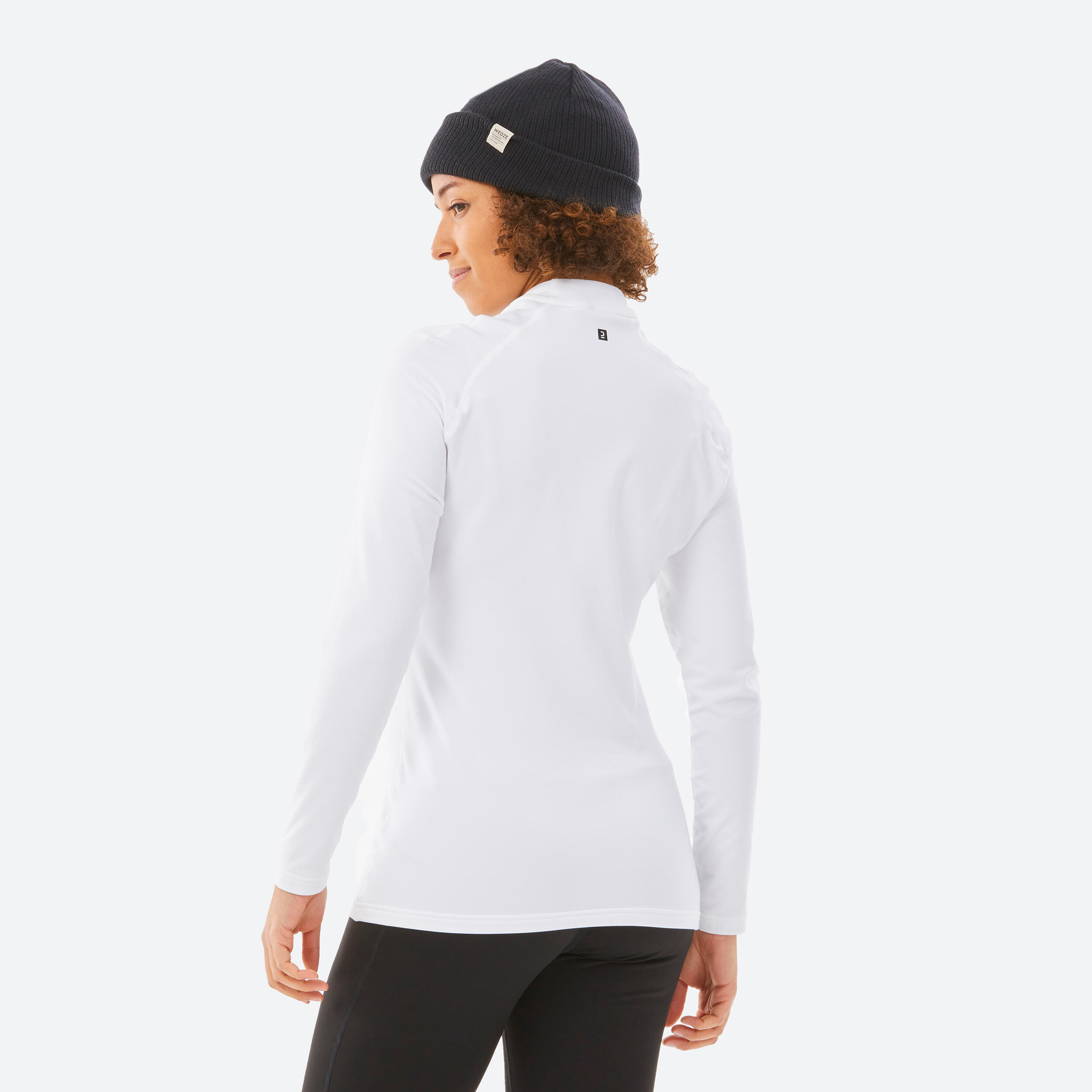 WOMEN’S SKI BASE LAYER TOP BL 500 - WHITE  3/5