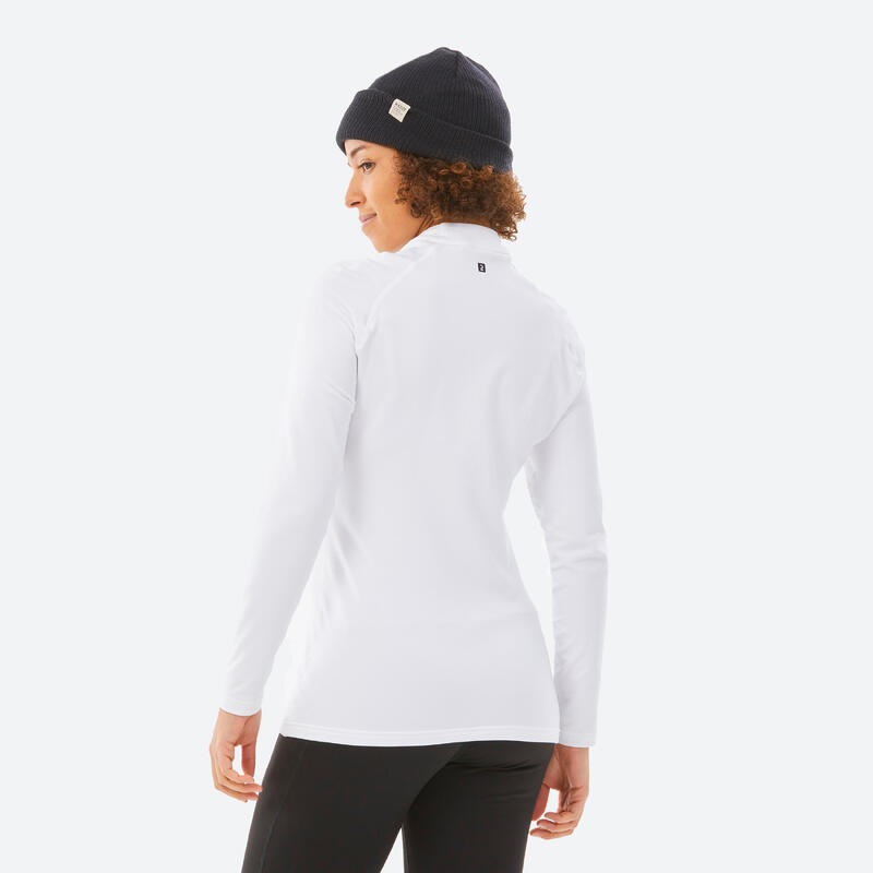 SOUS-VÊTEMENT DE SKI FEMME BL 500 HAUT - BLANC