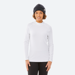 SOUS-VÊTEMENT DE SKI FEMME BL 500 HAUT - BLANC