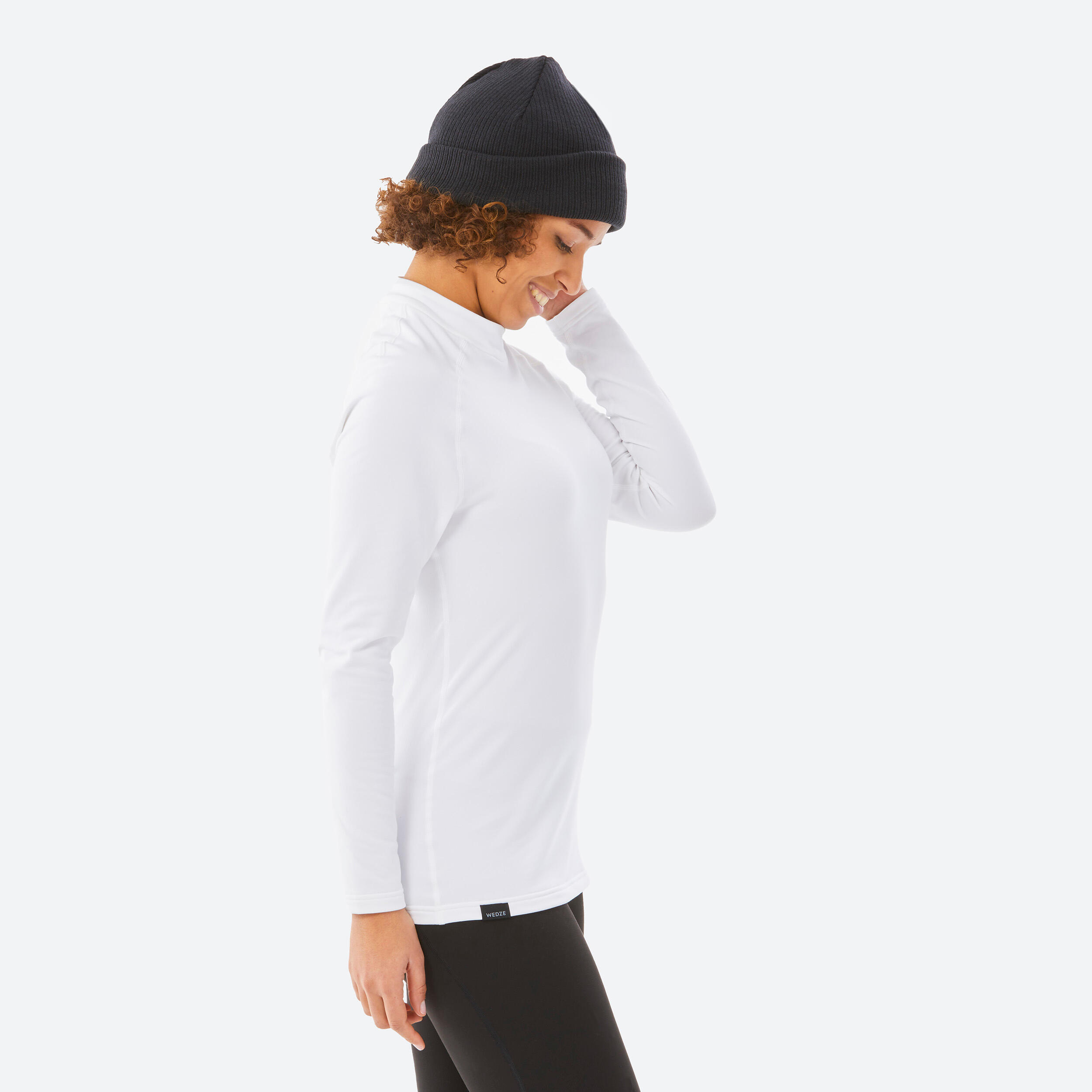 WOMEN’S SKI BASE LAYER TOP BL 500 WHITE