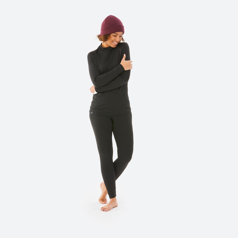 Sous-vêtement thermique de ski chaud et respirant femme, BL 500 noir