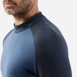 Men’s Thermal Ski Base Layer Top BL 500 - Dark Blue and Grey