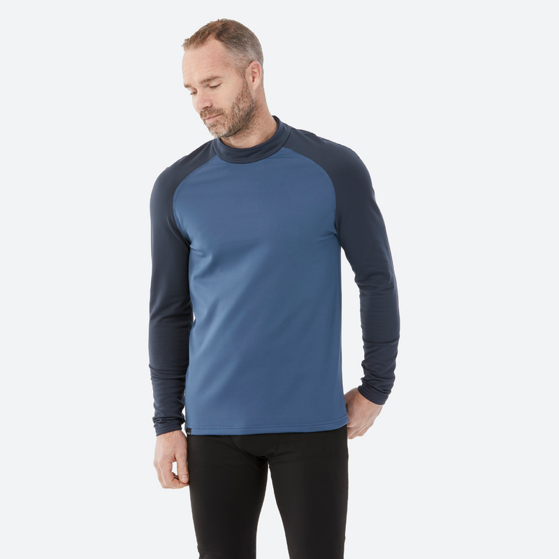 SOUS VETEMENT DE SKI HOMME BL 500 HAUT BLEU FONCE ET GRIS pour les clubs et collectivites Decathlon Pro