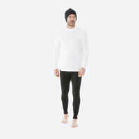 Men’s Warm and Breathable Ski Base Layer Top, BL500 - White