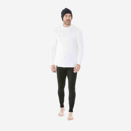 Men’s Warm and Breathable Ski Base Layer Top, BL500 - White