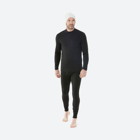 Atasan Baselayer Ski Pria BL 500 - Hitam