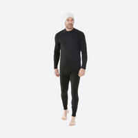 Men’s warm and breathable thermal ski base layer, BL 500 - Black