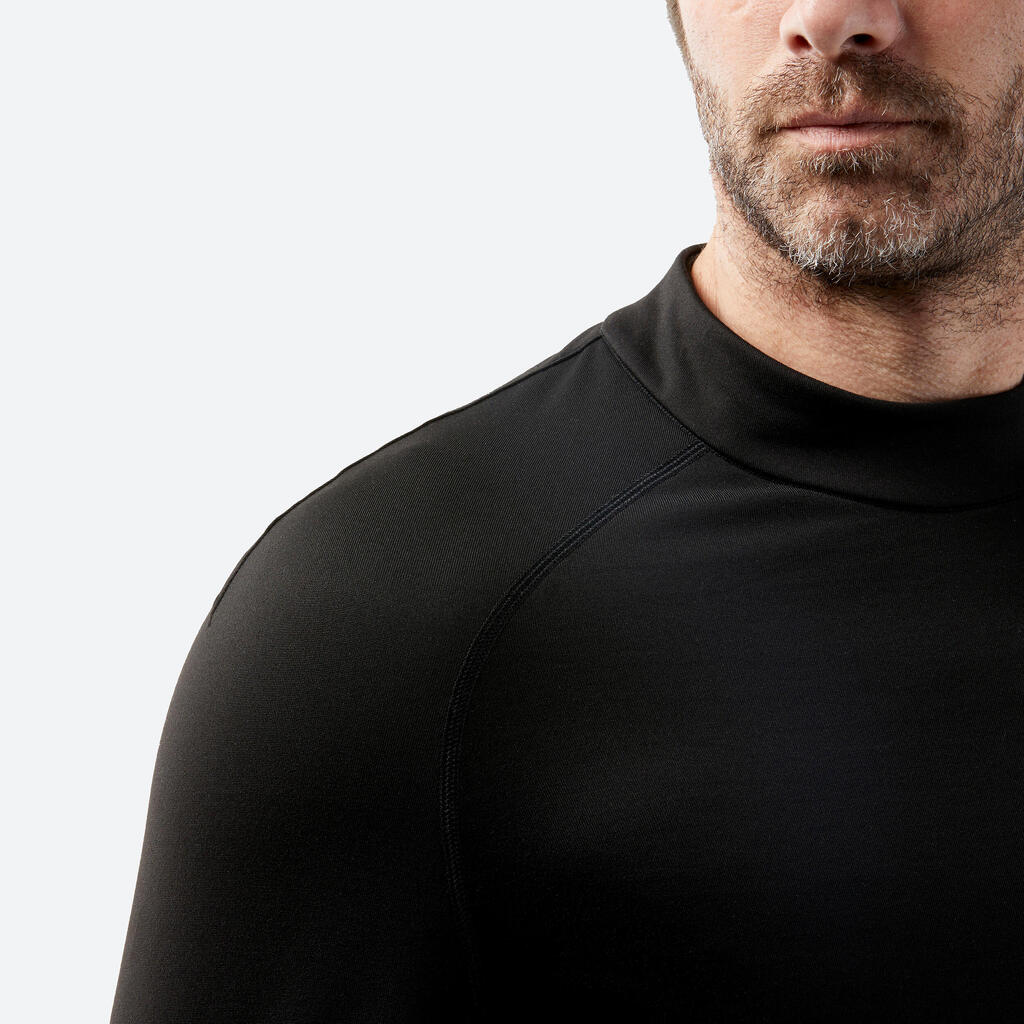 Men’s Warm and Breathable Ski Base Layer Top, BL500 - Black