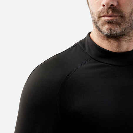 Men’s warm and breathable thermal ski base layer, BL 500 - Black