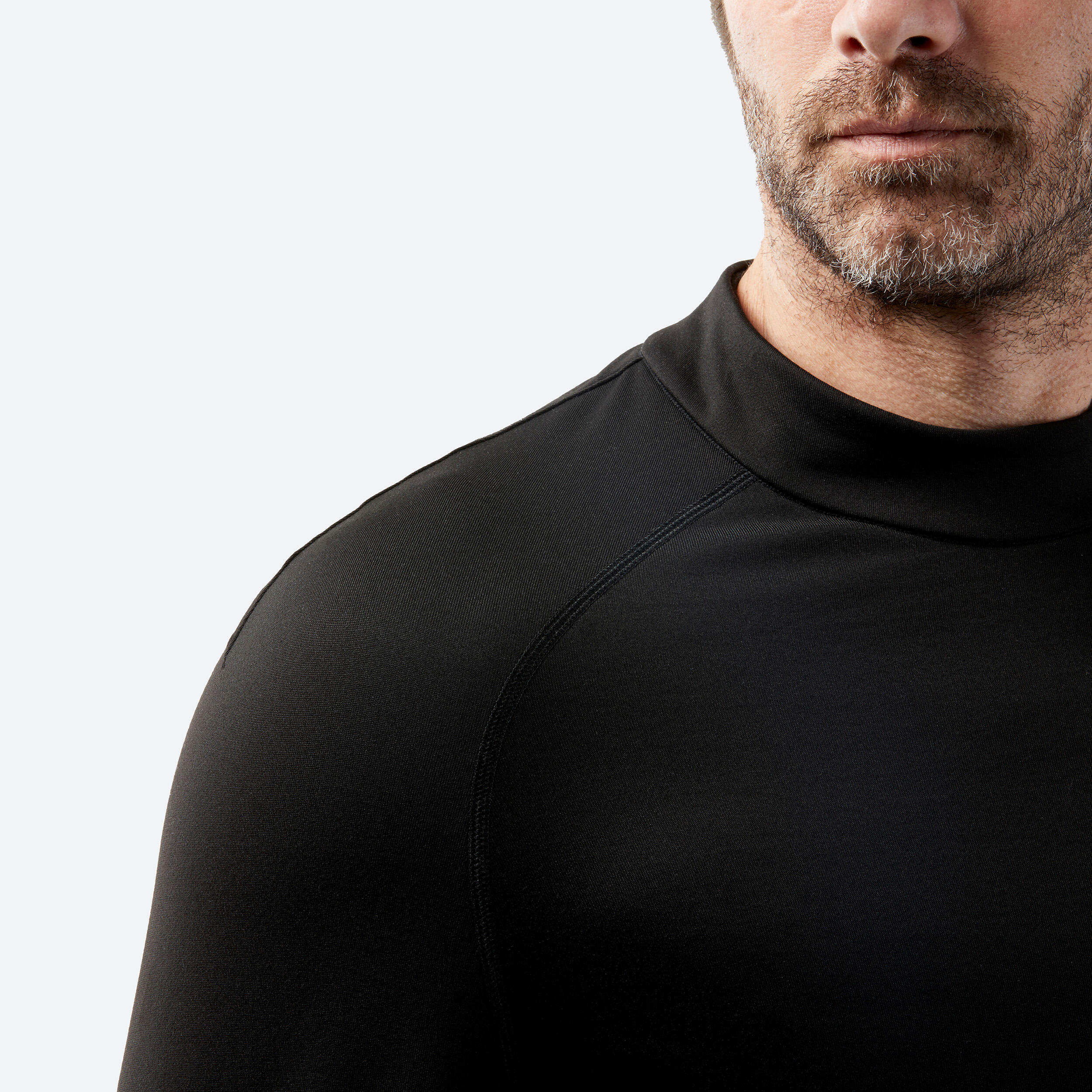 Sous vetement thermique de ski chaud et respirant homme BL 500 haut noir Decathlon