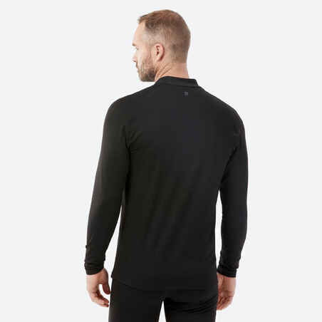 Men’s warm and breathable thermal ski base layer, BL 500 - Black