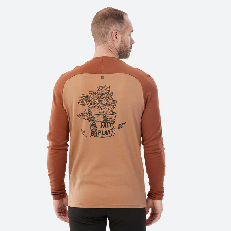 Camiseta térmica interior lana merina de esquí y nieve Hombre Wedze BL 590