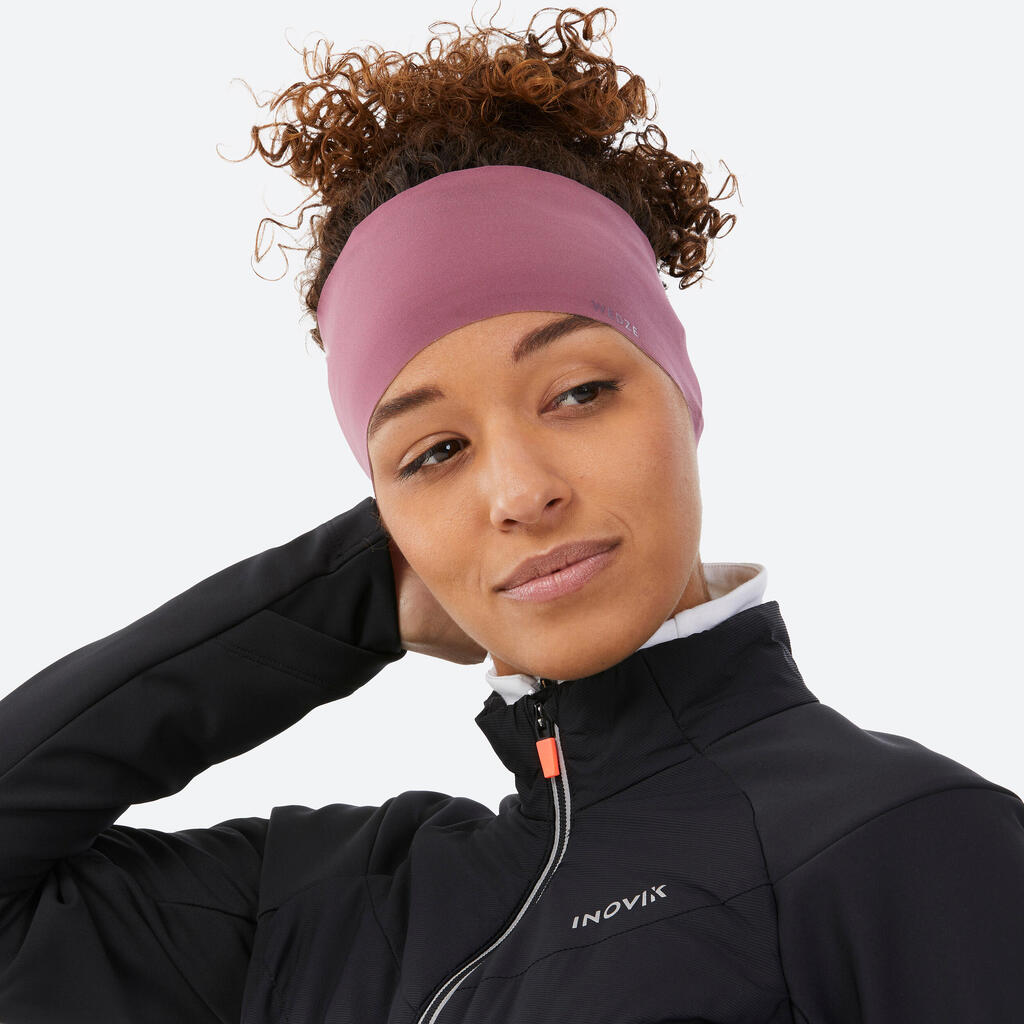 ADULT CROSS-COUNTRY SKI HEADBAND - 500 - LIGHT PINK