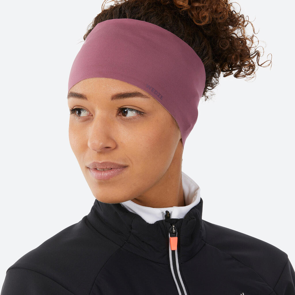 ADULT CROSS-COUNTRY SKI HEADBAND - 500 - LIGHT PINK